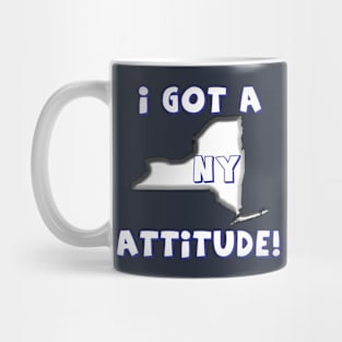 New York Attitude blue and white Mug
